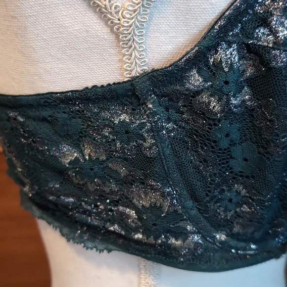 Body by Victoria VICTORIA'S SECRET Unlined Stretch Lace Demi Bra 38DD - Picture 9 of 13